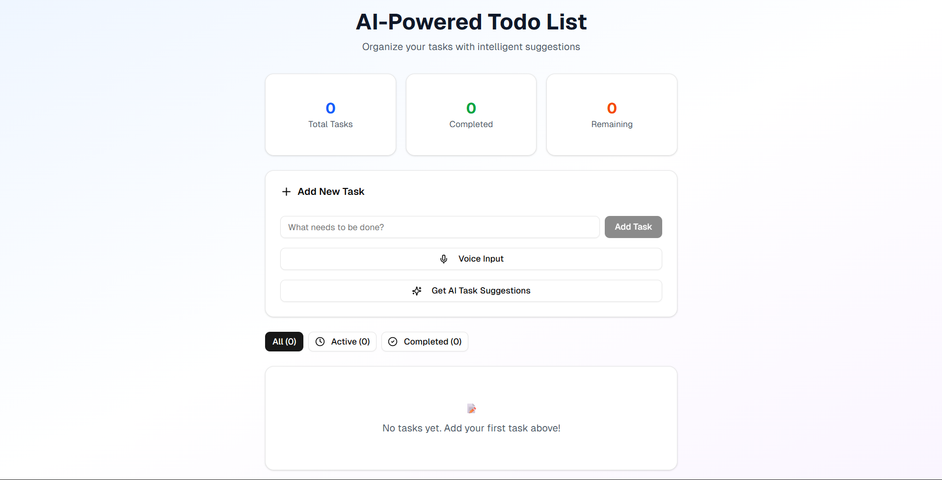 AI Powered To-Do App